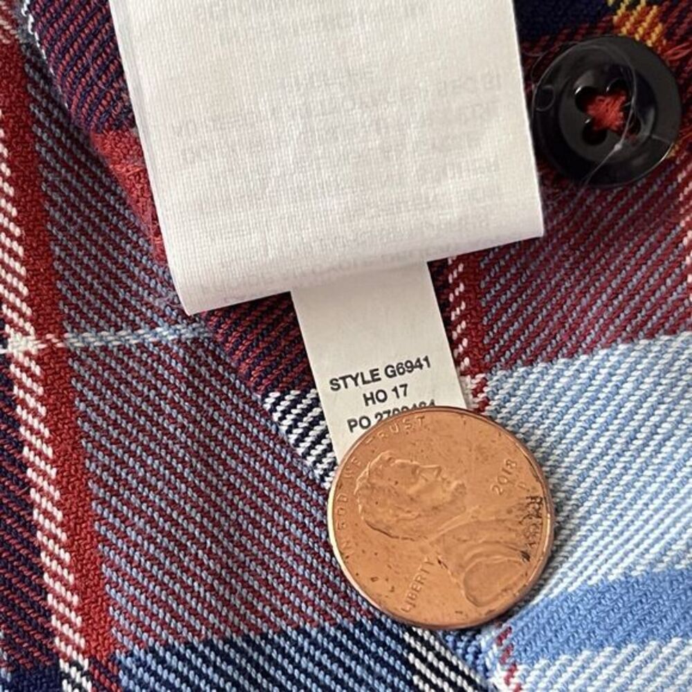 J Crew Sportsmens Outfitters Midweight Plaid Flannel Shirt‎ Mens Size XL G6941 - Picture 10 of 11